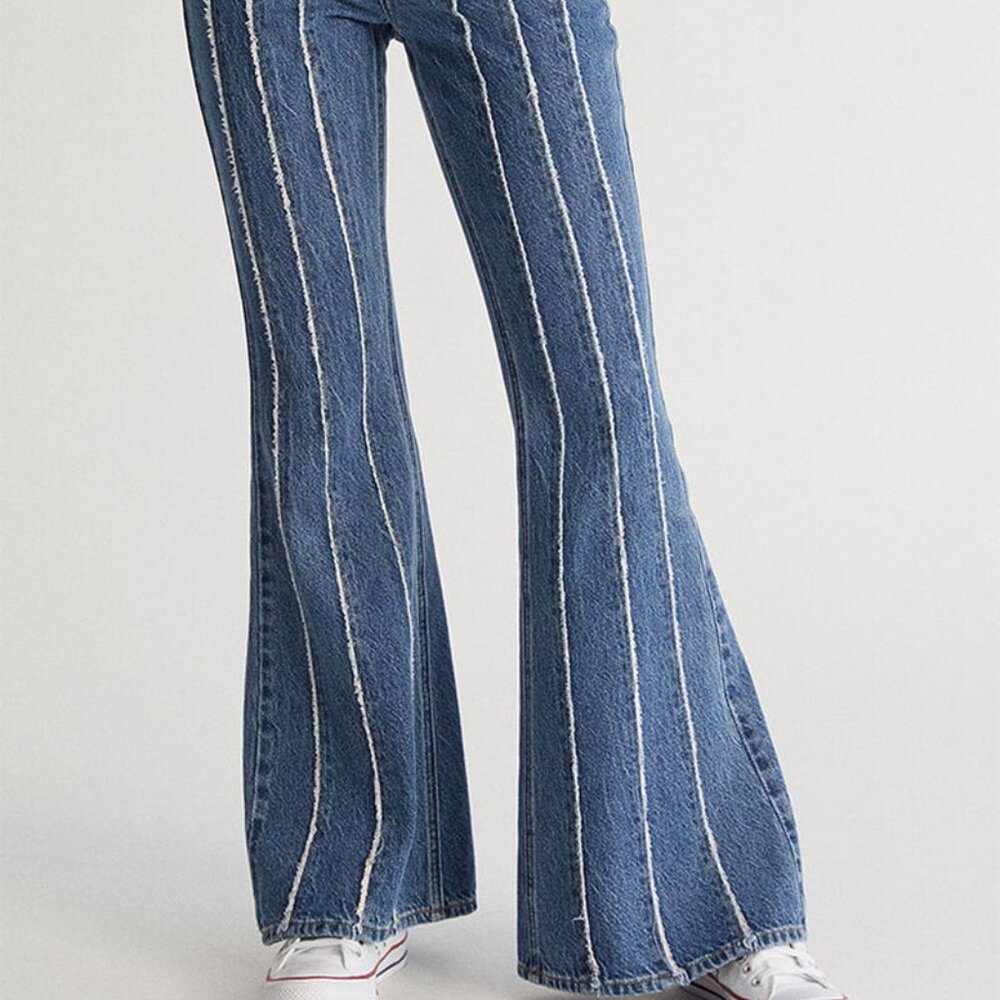 PacSun High Rise Pieced Flare jeans Lydia 25 NWT